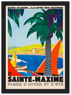 Sainte Maxime French Riviera France Vintage Travel Poster - Galrie