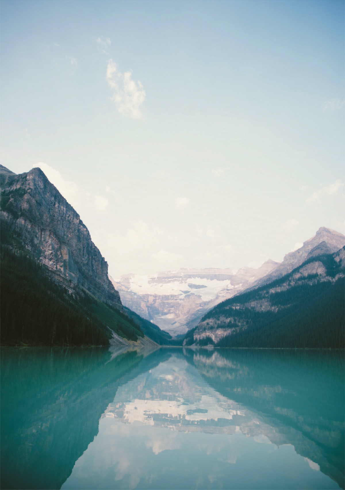 Majestic Mountain Lake Reflection - Serene Nature Photography Print — poster only, complete unframed artwork