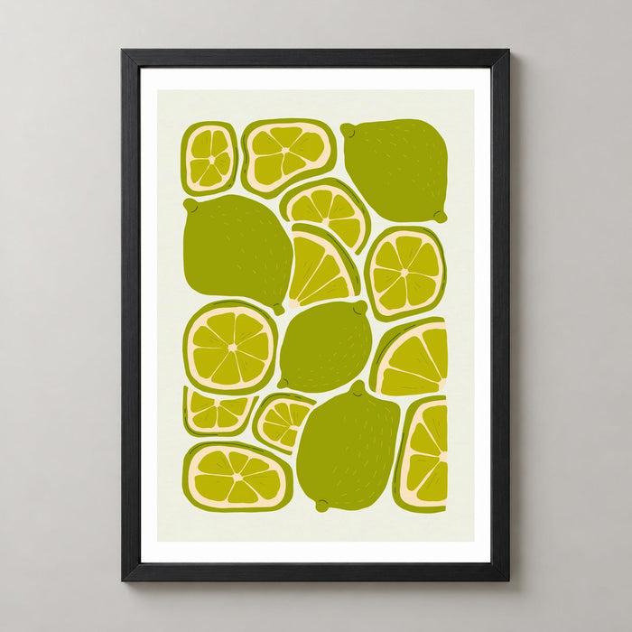 Lime Print  | Abstract Fruit Collection | Kitchen Wall Art