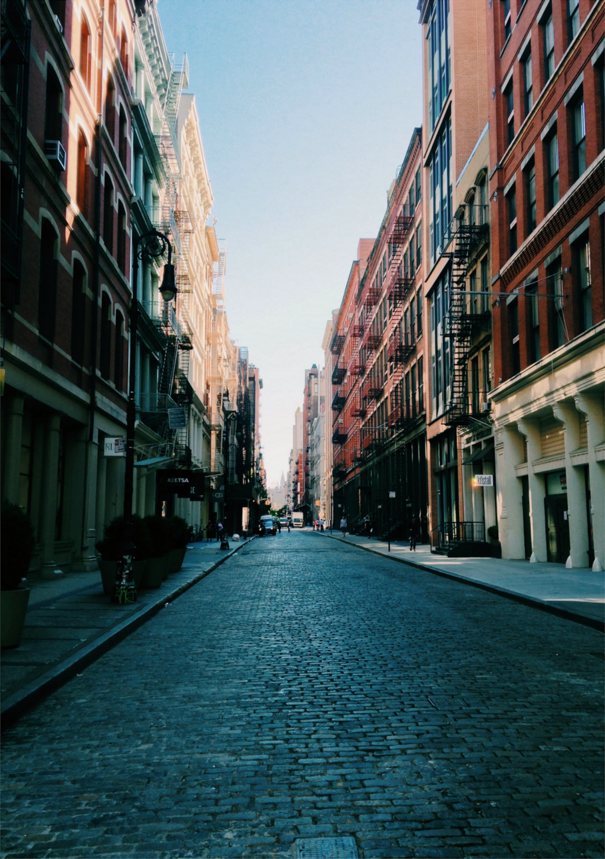 Urban Street View - Architectural Photography Art Print — poster only, complete unframed artwork