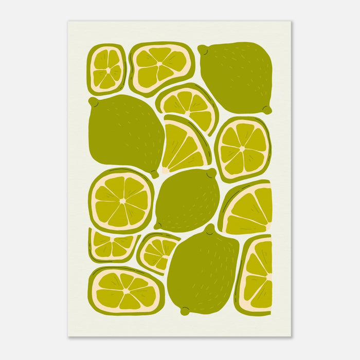 Lime Print  | Abstract Fruit Collection | Kitchen Wall Art