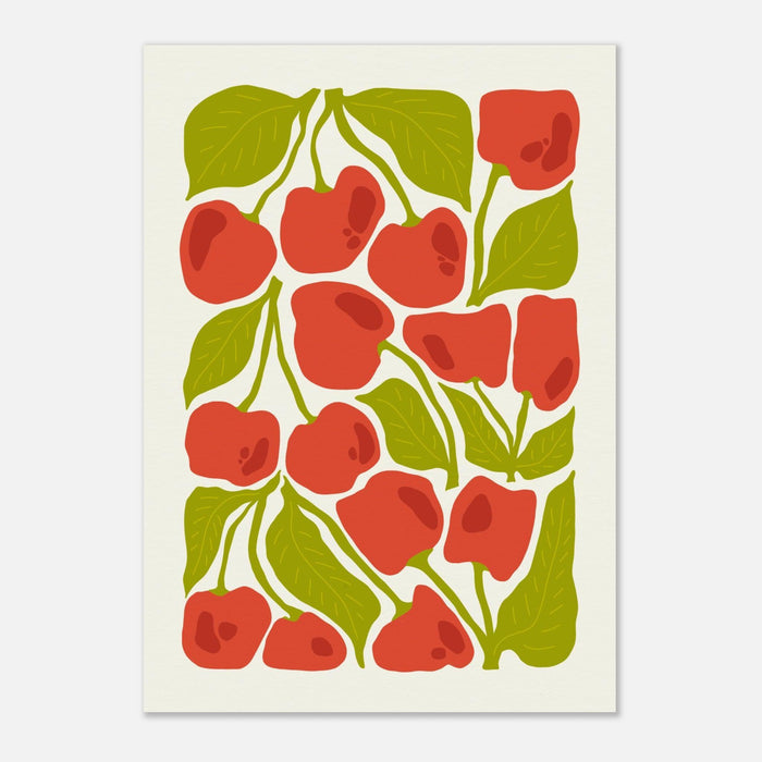 Cherry Print  | Abstract Fruit Collection | Kitchen wall art