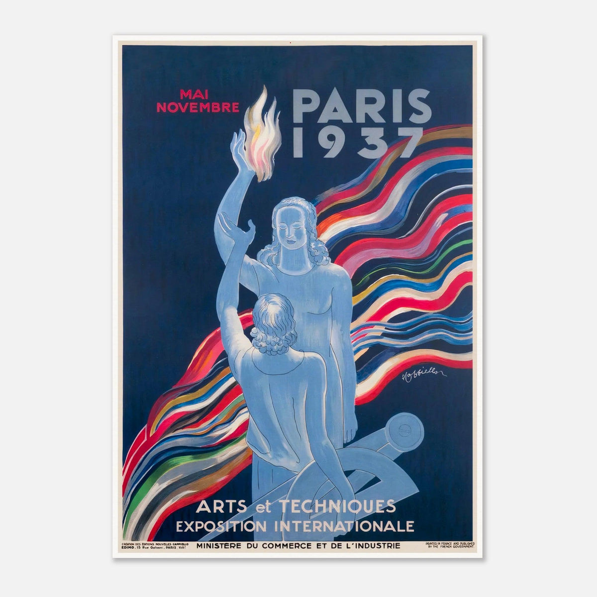 Paris Arts and Techniques International Exhibition 1937 Vintage French Poster