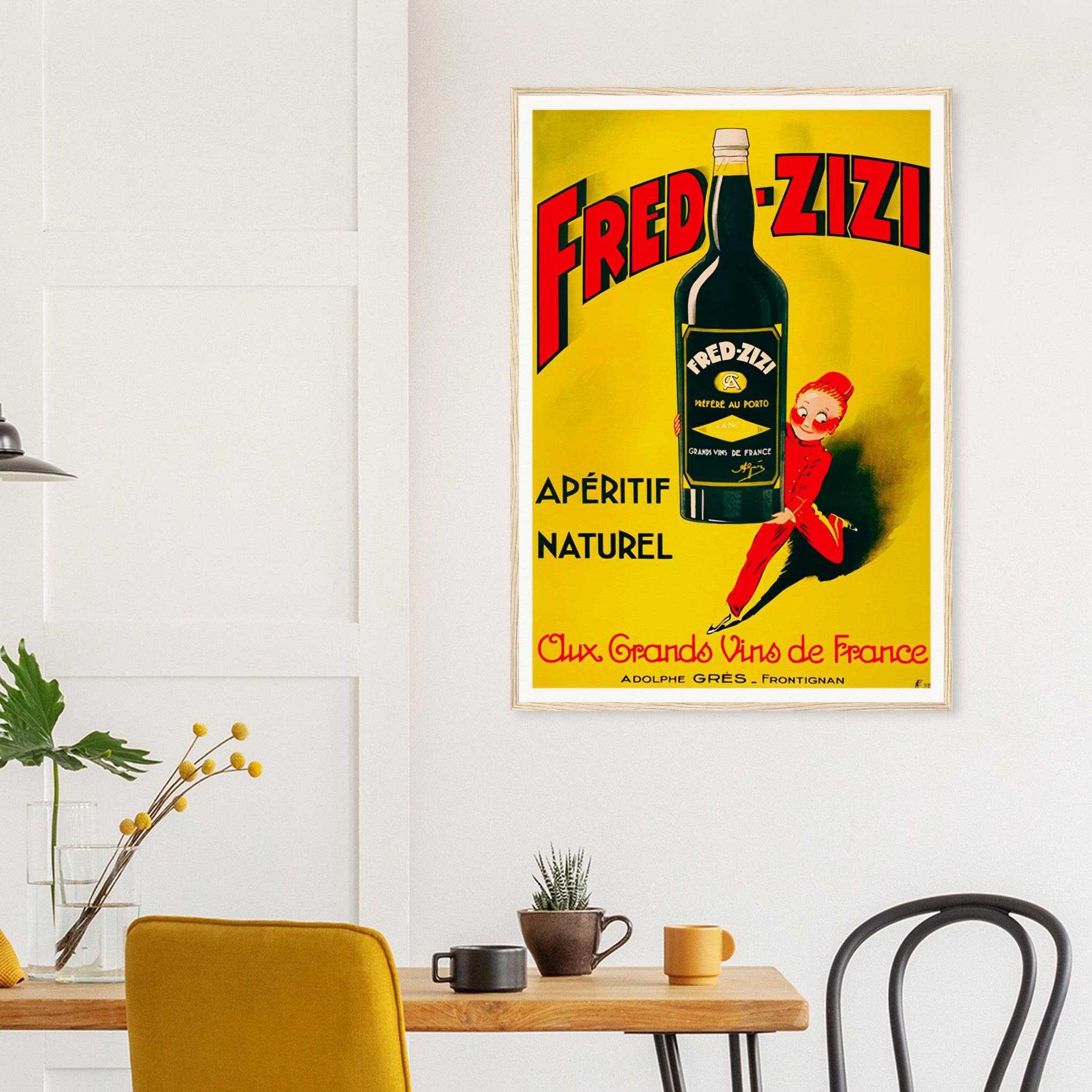 Fred Zizi Apertif Vintage Advertising Poster (1932)