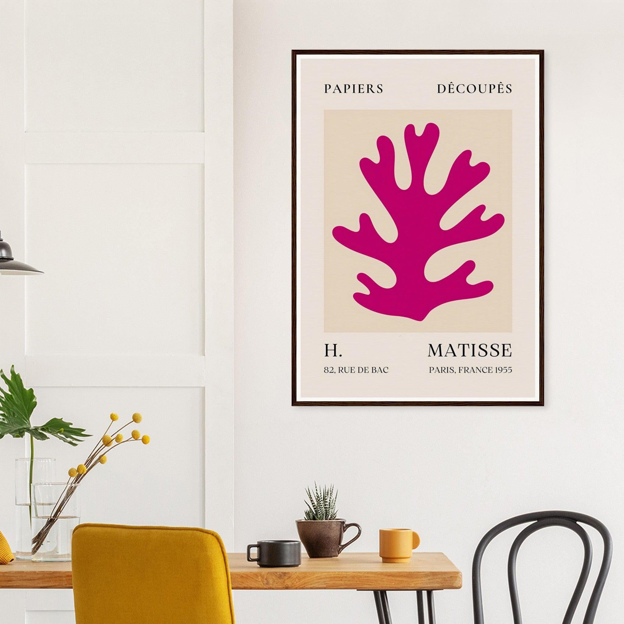 Matisse マティス Fleurs, Feuillages, Dessins Papiers Découpés H. Matisse Print Pink Foliage (1955)