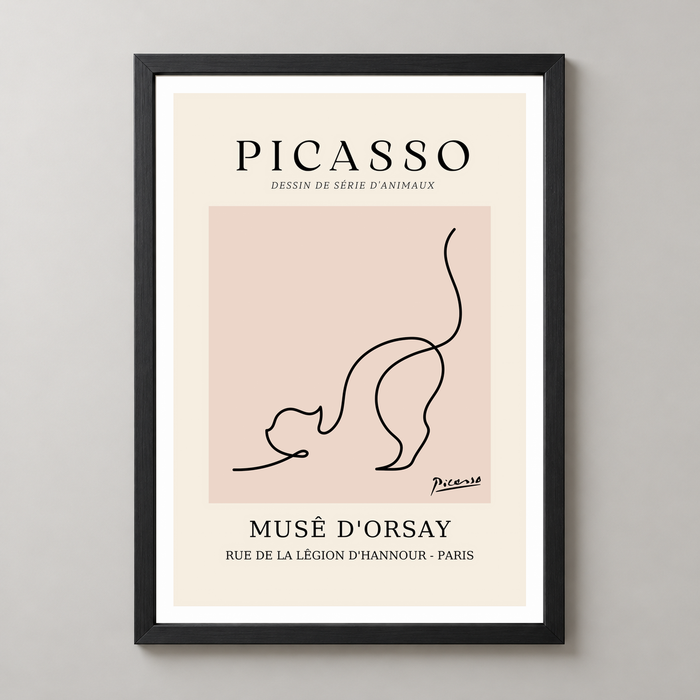 Picasso's Lively Cat Illustration Art Print - Museé d'Orsay