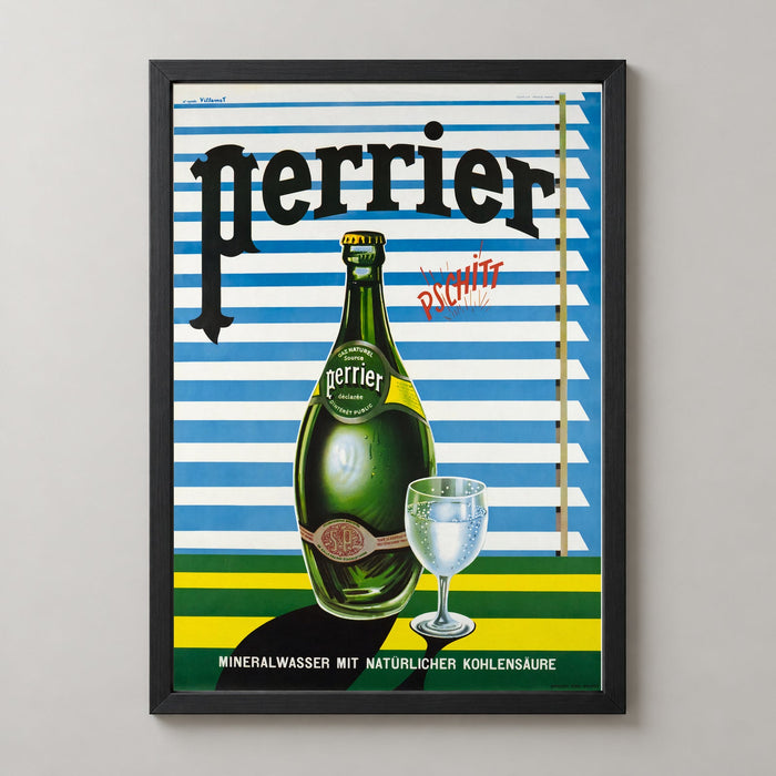 Perrier Blinds Vintage Advertising Poster 1956 - Framed/Unframed