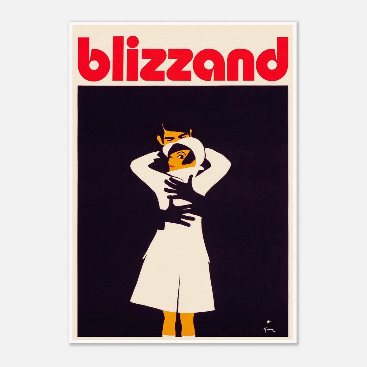Blizzand Embrace Vintage Advertising Poster - Vibrant Retro Art Print