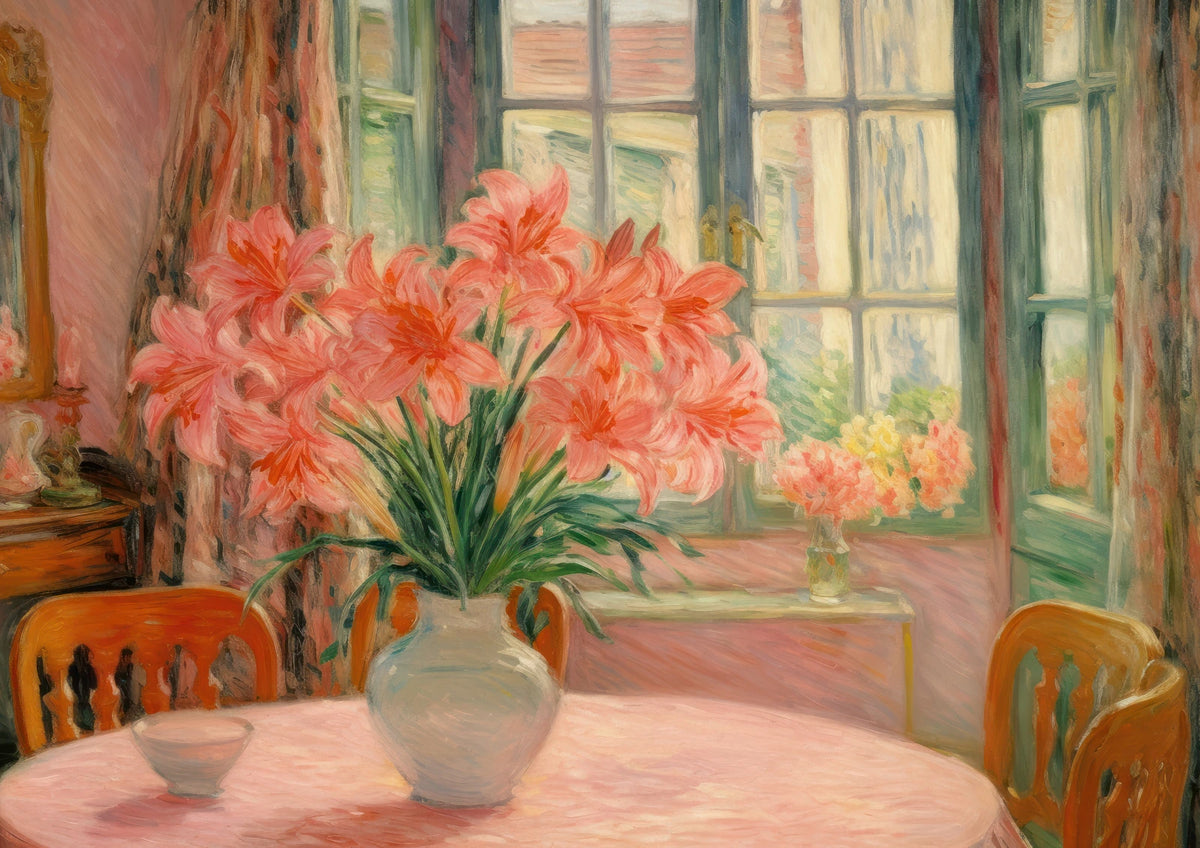 Flowers by the Window — borderless A-series artwork