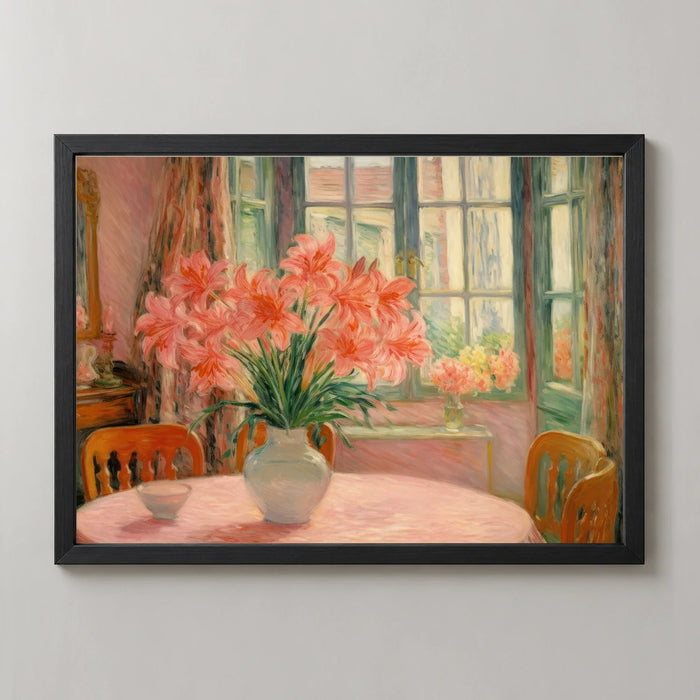 Flowers by the Window Art Print