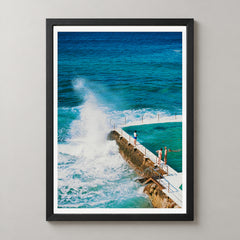 Bondi Beach Icebergs II — realistic black frame studio view