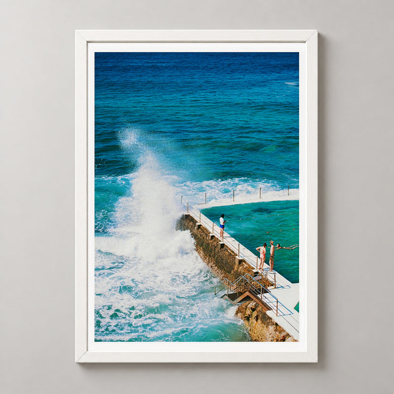 Bondi Beach Icebergs II — realistic white frame studio view
