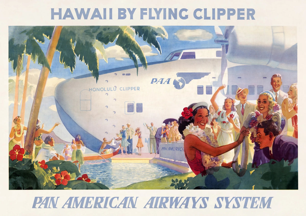 Hawaii Flying Clipper — finished print composition