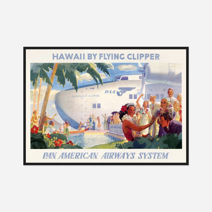 Hawaii Flying Clipper — front view in a black frame