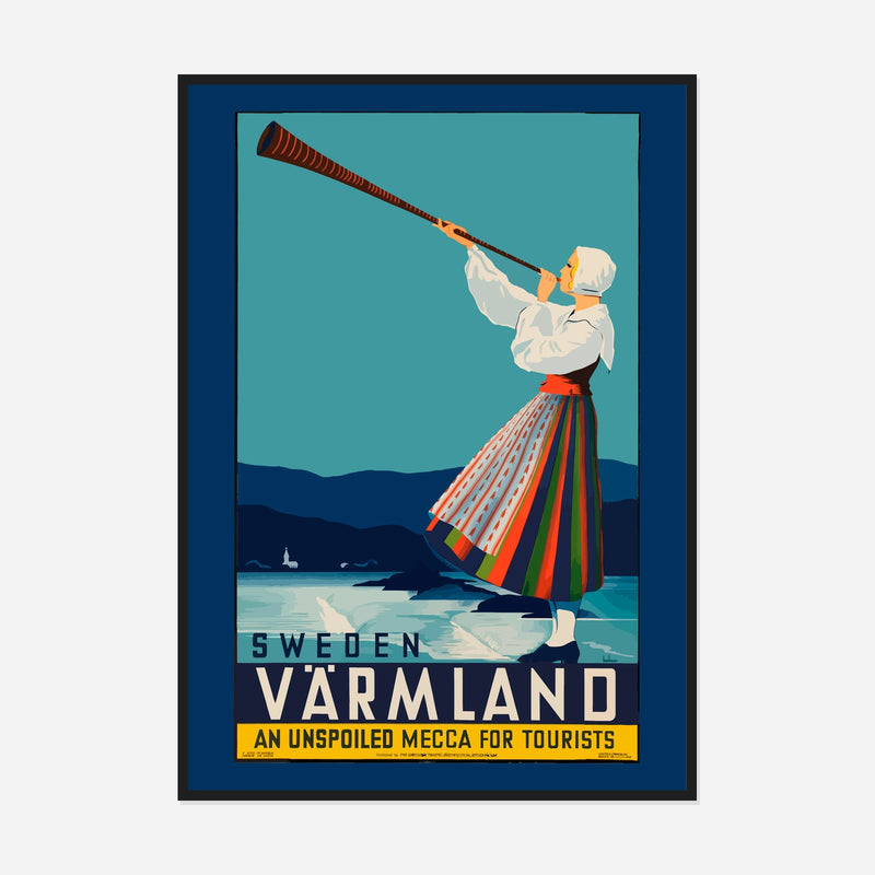 Värmland — front view in a black frame