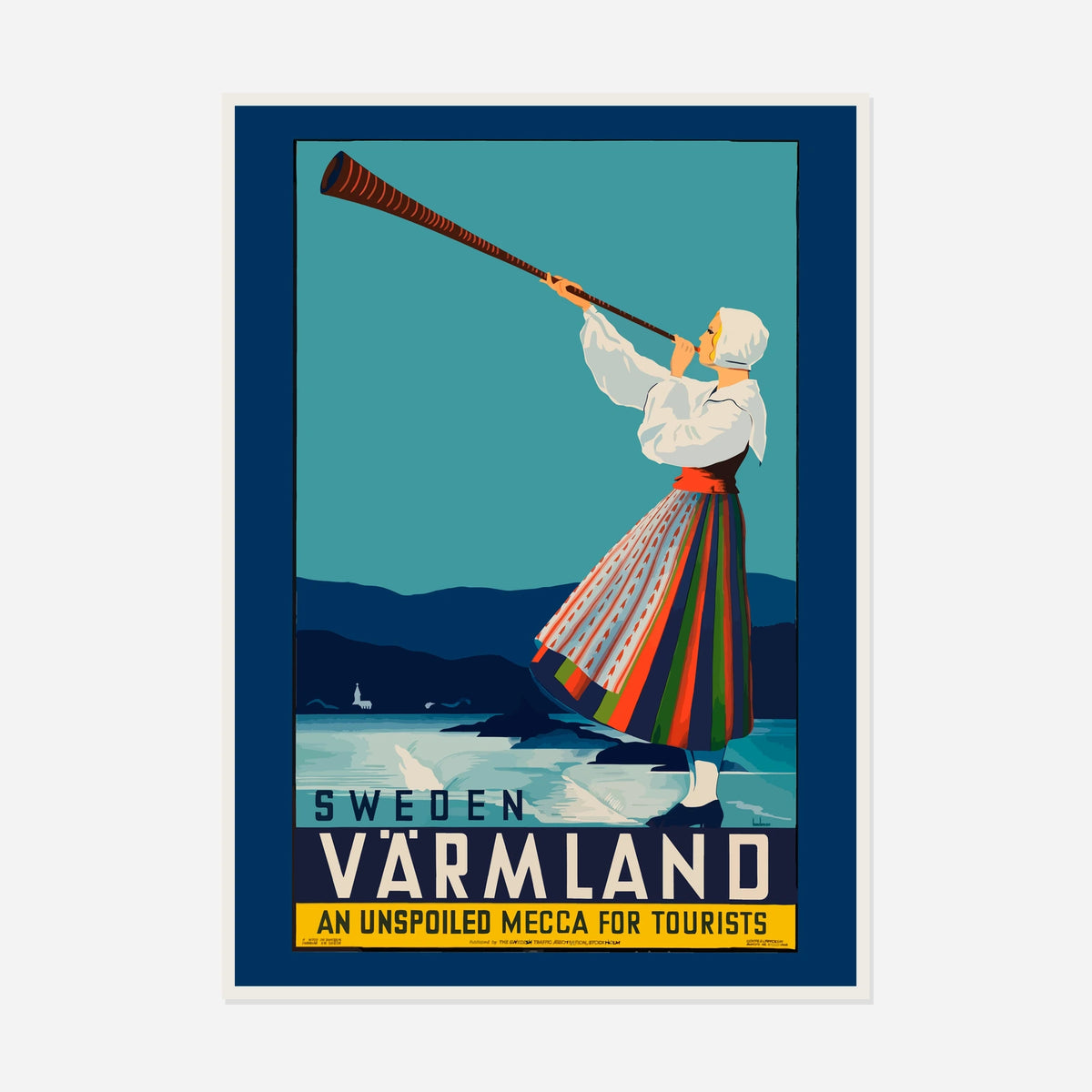 Värmland — front view in a white frame