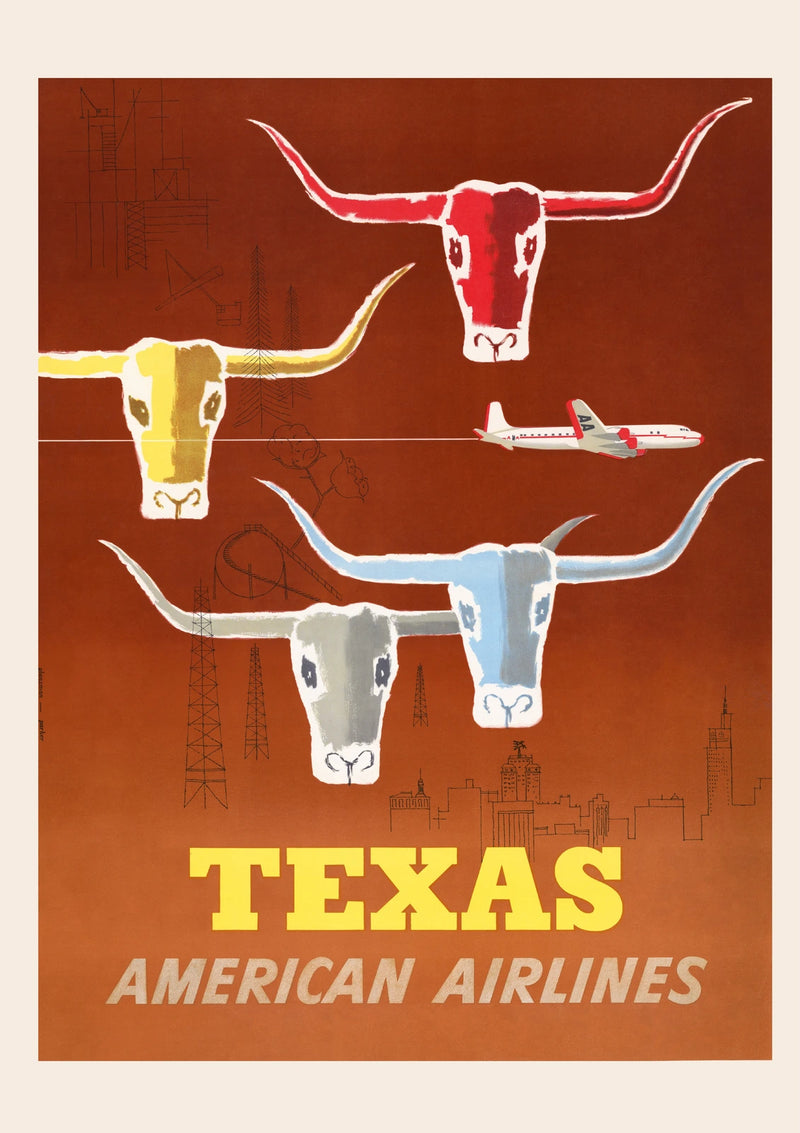 American Airlines Texas — finished print composition