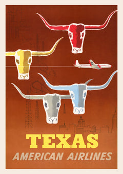 American Airlines Texas — finished print composition
