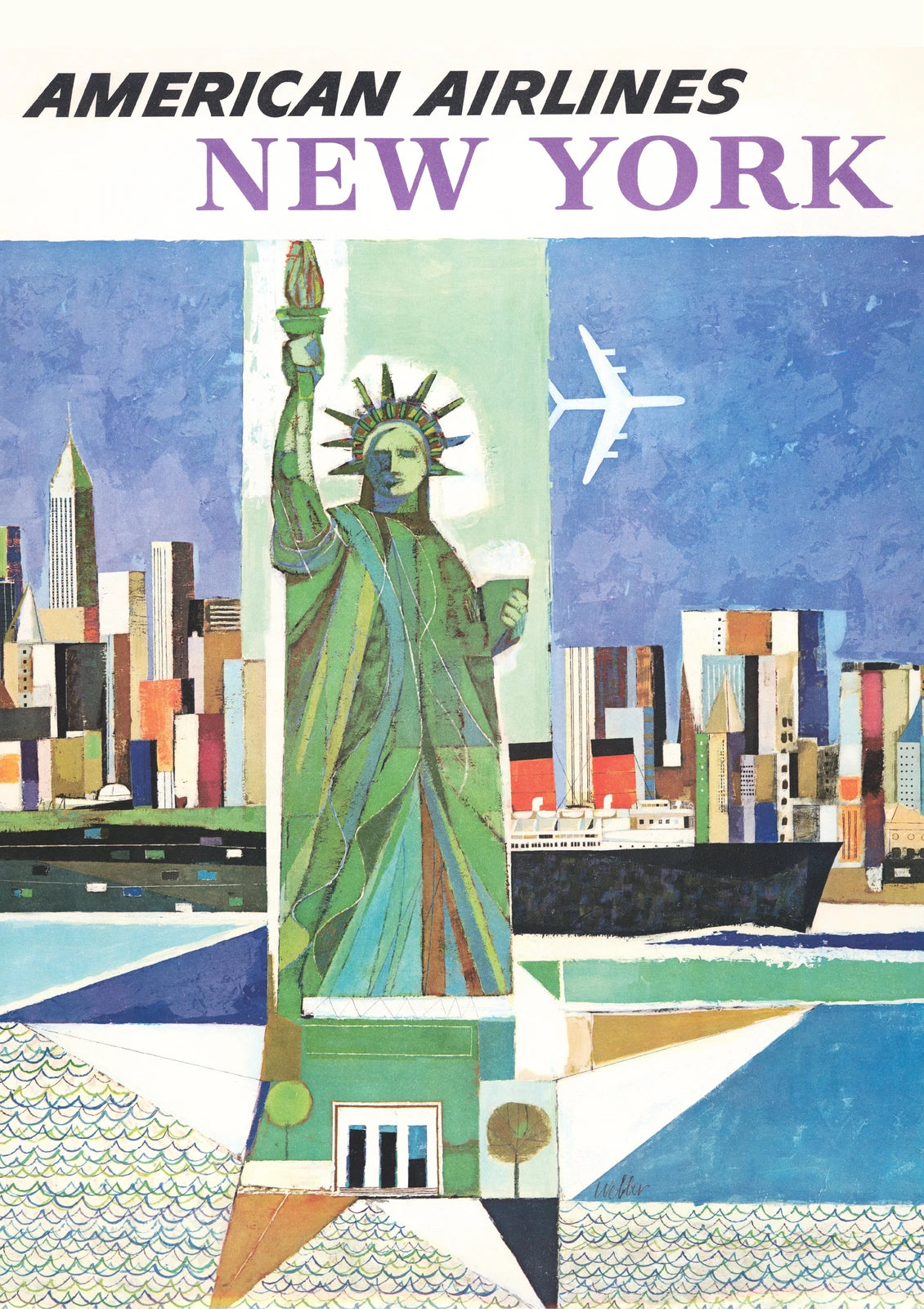 American Airlines New York — finished print composition