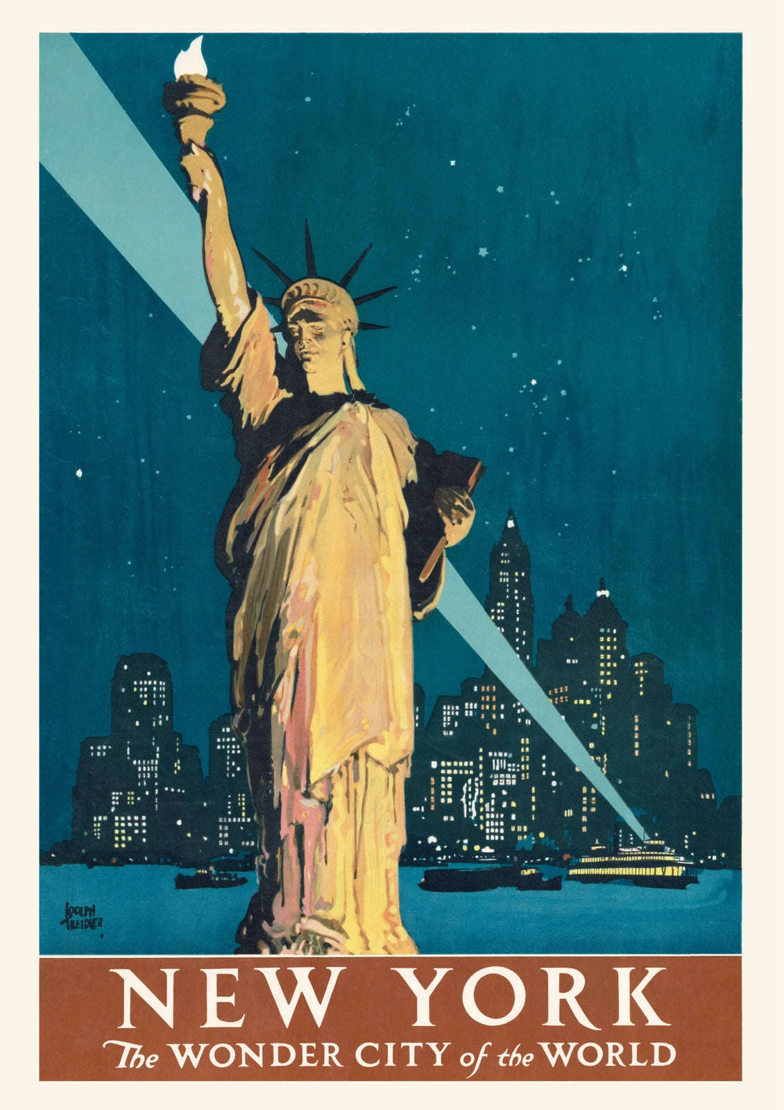 New York — Statue of Liberty — finished print composition