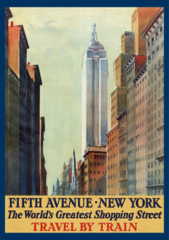 New York — Fifth Avenue — finished print composition