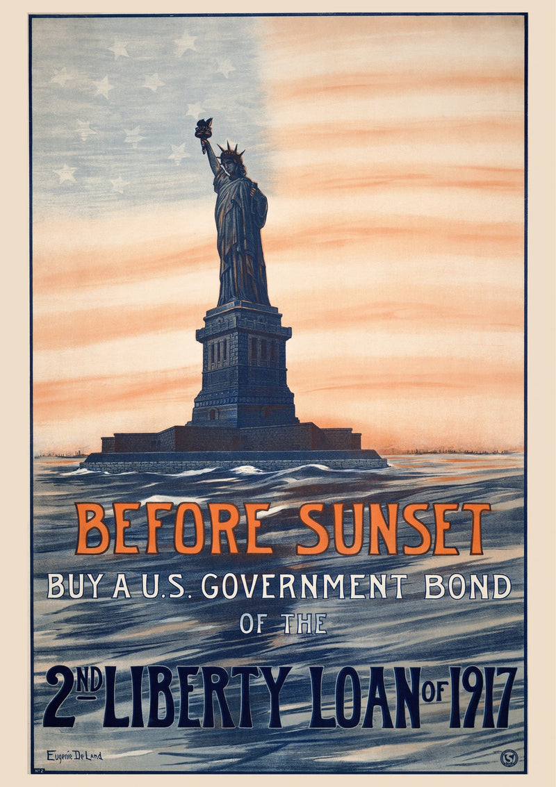 Before Sunset — Liberty Loan — finished print composition