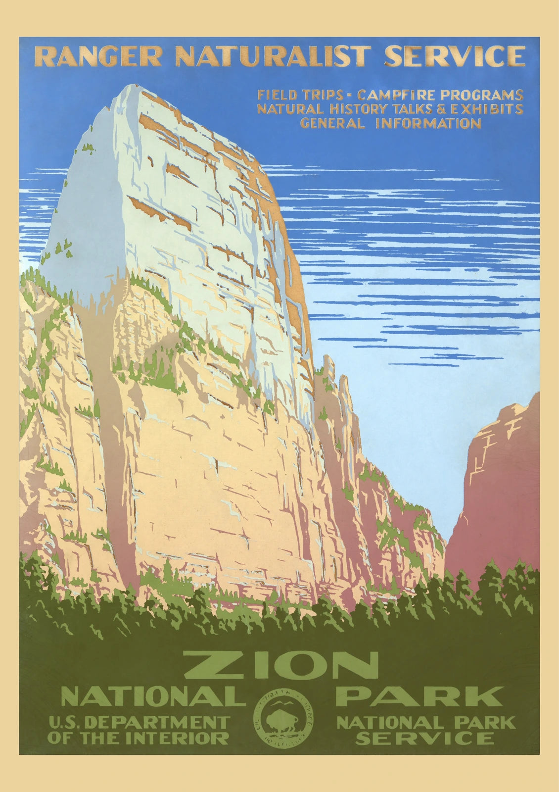 Zion National Park — finished print composition