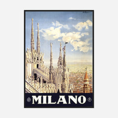 Milan Cathedral — front view in a black frame