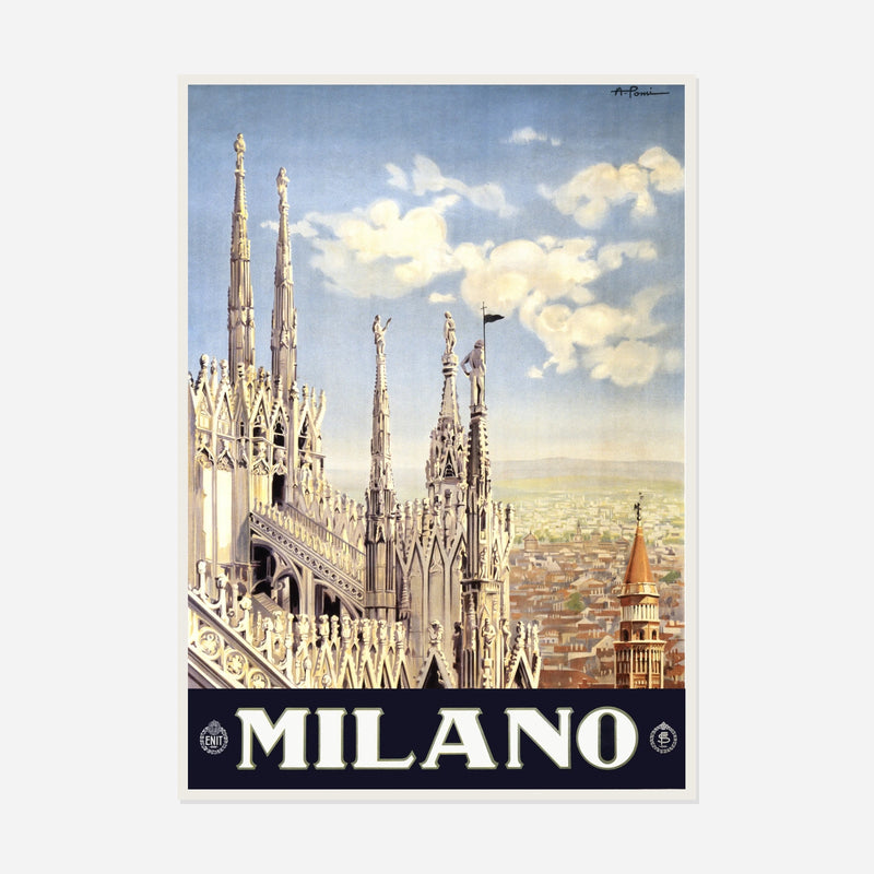 Milan Cathedral — front view in a white frame