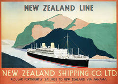New Zealand Shipping Line via Panama — finished print composition