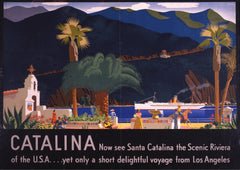 Santa Catalina Island at Night — finished print composition