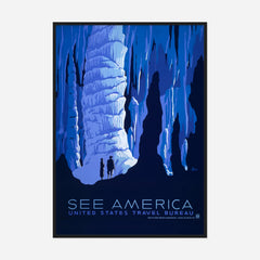 See America — Cavern — front view in a black frame