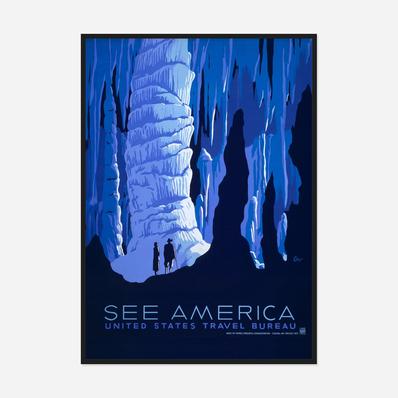 See America — Cavern — front view in a black frame