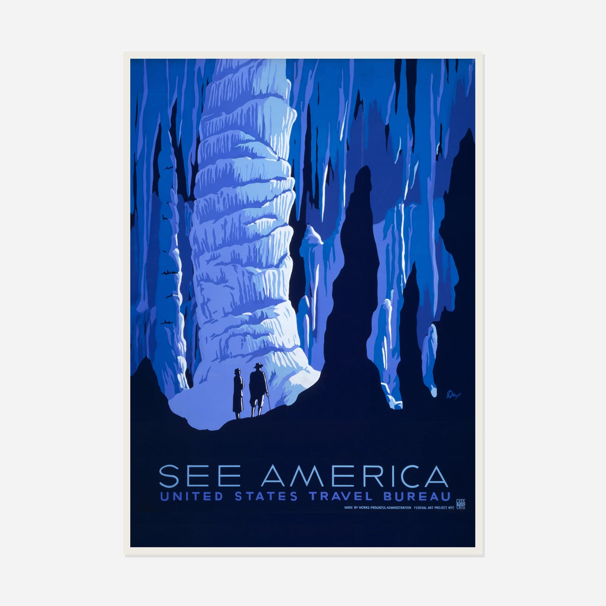 See America — Cavern — front view in a white frame