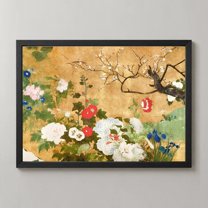 Flowers of the Four Seasons Japanese Art Print