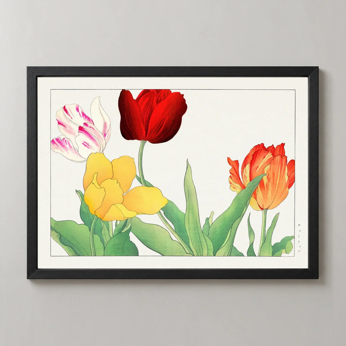 A Gathering of Tulips Art Print by Tanigami Kōnan