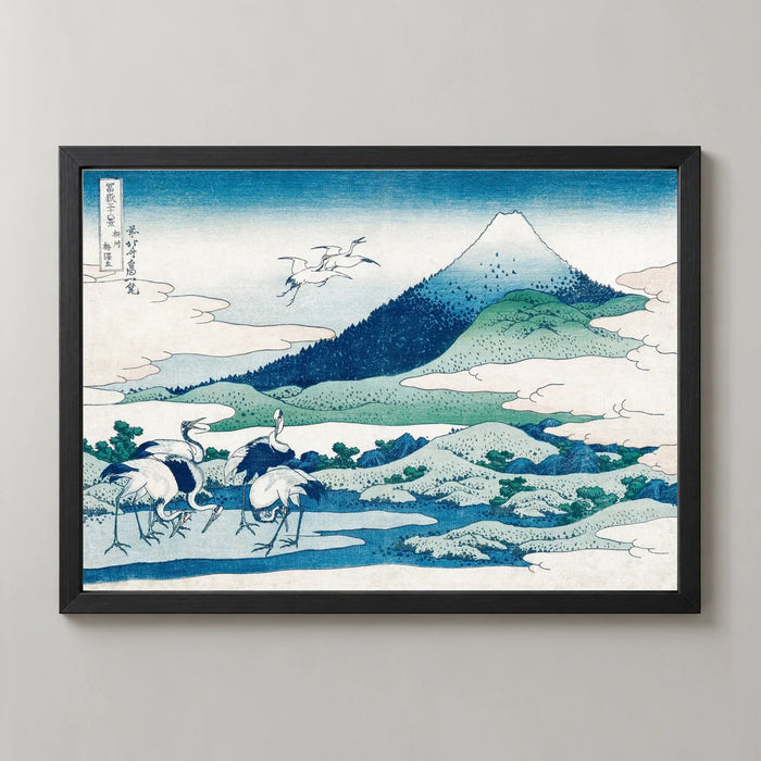 Mount Fuji and Cranes Art Print