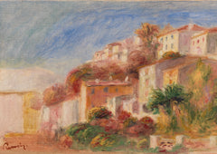 Cagnes — View from a Garden — finished print composition