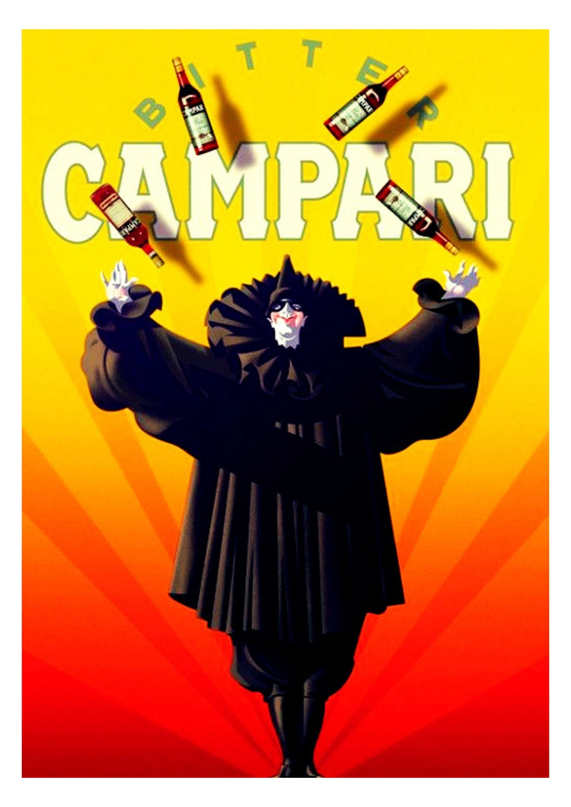 Bitter Campari Magician Poster — complete artwork