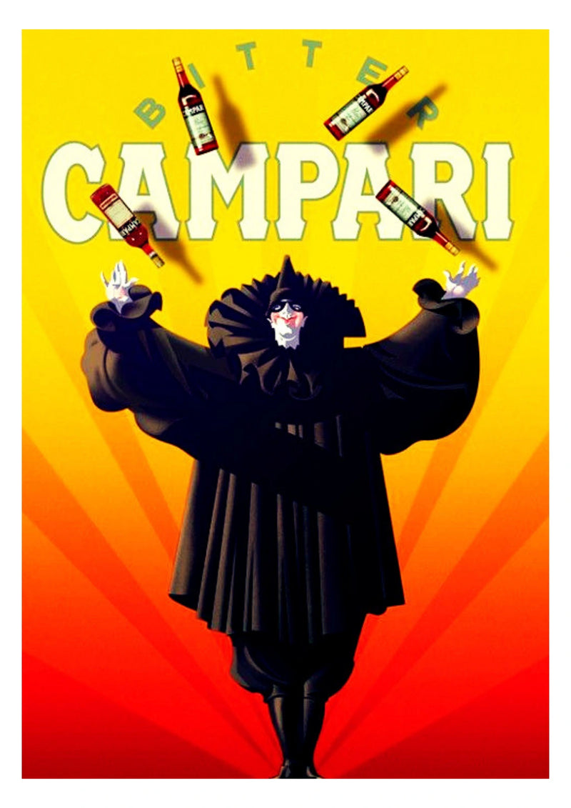 Bitter Campari Magician Poster — complete artwork