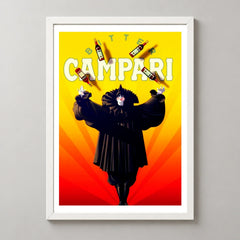 Bitter Campari Magician Poster — white frame