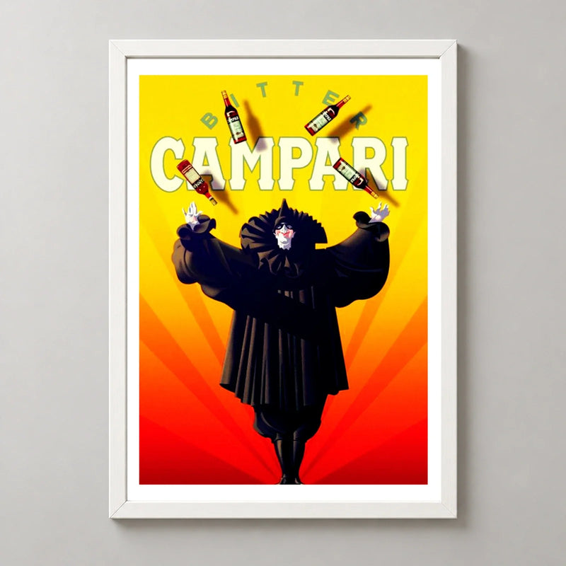 Bitter Campari Magician Poster — white frame