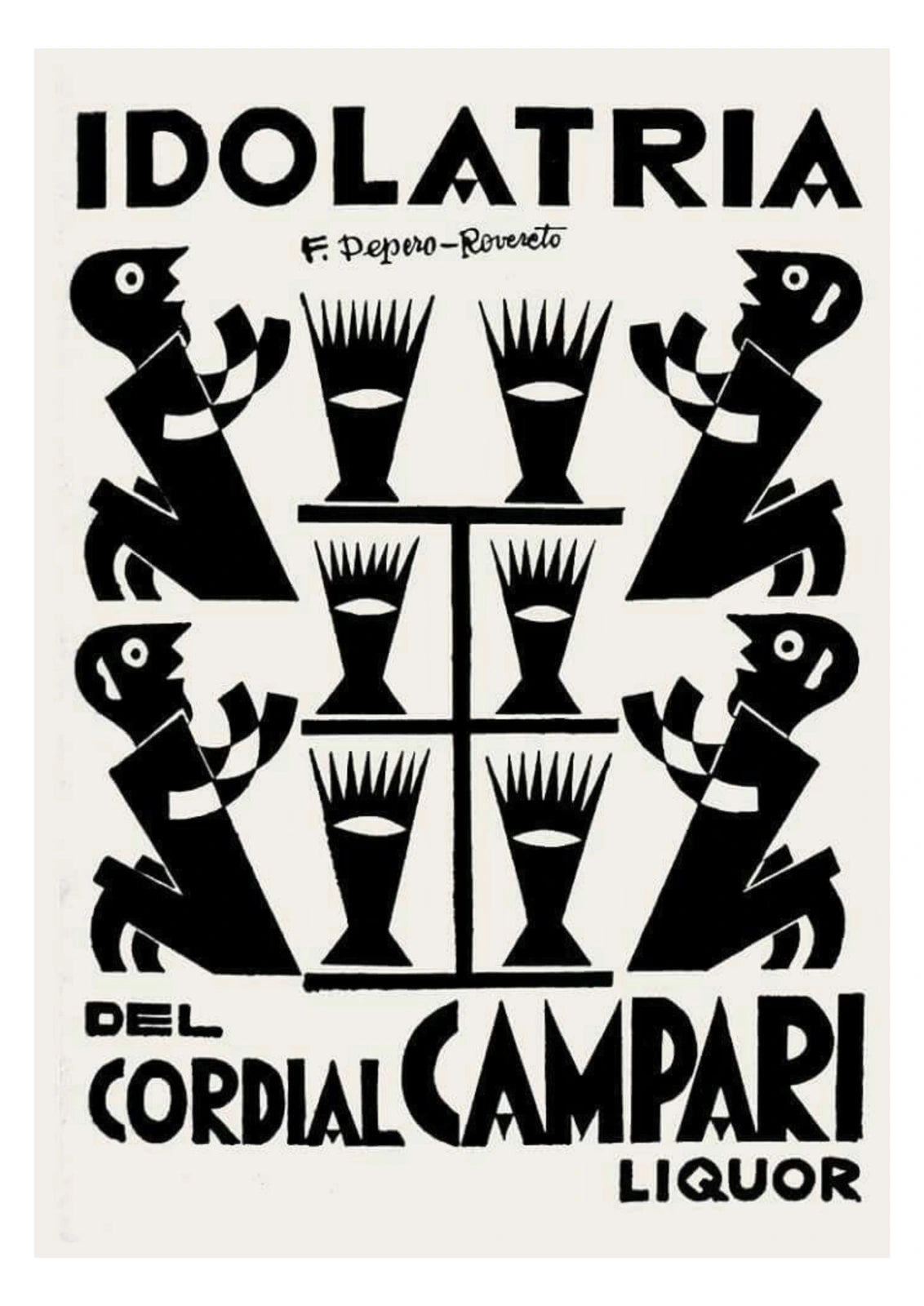 Idolatria del Cordial Campari Poster by Fortunato Depero — complete artwork