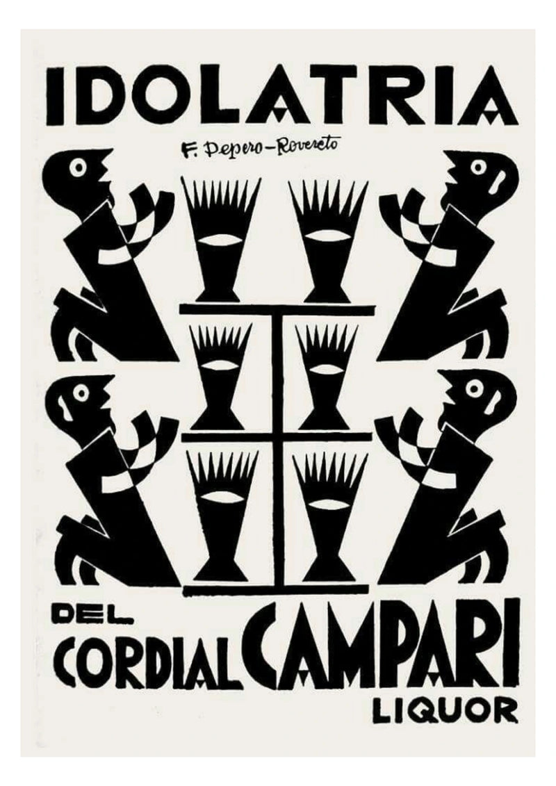 Idolatria del Cordial Campari Poster by Fortunato Depero — complete artwork