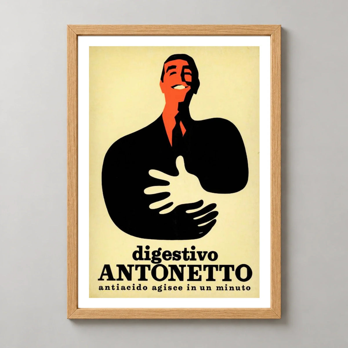 Digestivo Antonetto Figure Poster — wood frame