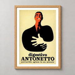 Digestivo Antonetto Figure Poster — wood frame