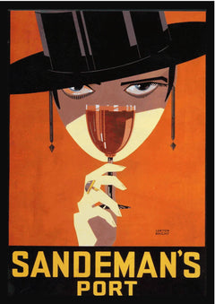 Sandeman's Port Woman in Black Hat Poster — poster only, complete unframed artwork