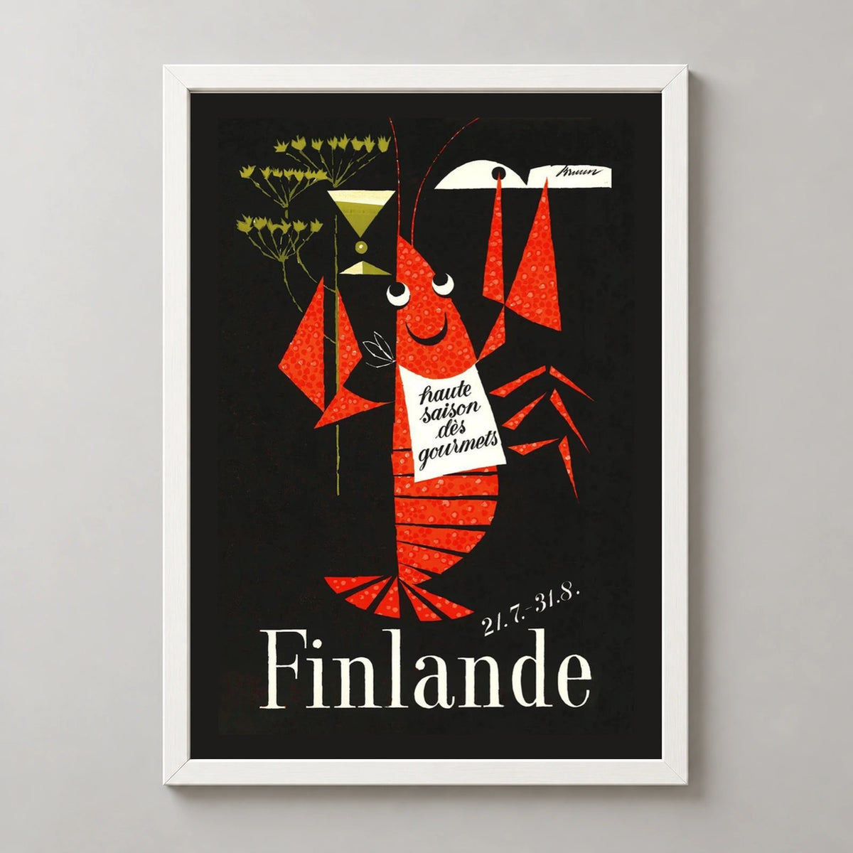 Finlande Gourmet Season Poster — white frame studio view