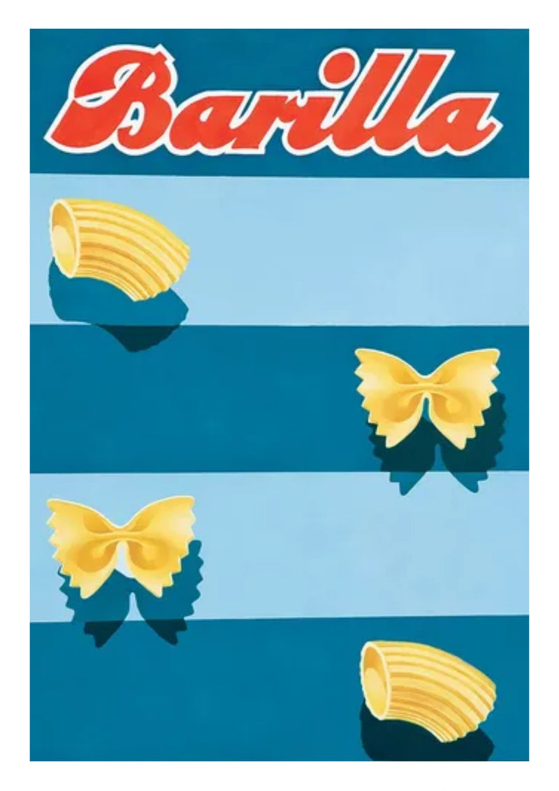 Barilla Pasta Blue Stripes Poster — poster only, complete unframed artwork