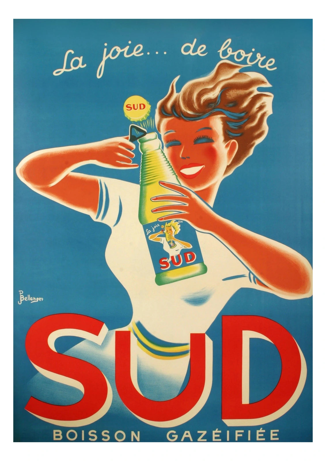 Sud La Joie de Boire Soda Poster — poster only, complete unframed artwork